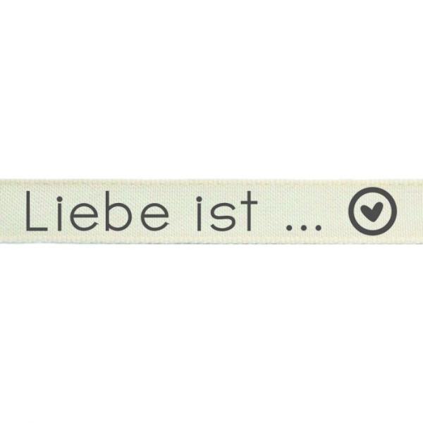 Vaessen Motivband/Text 15mm "Liebe Ist ..." 20m