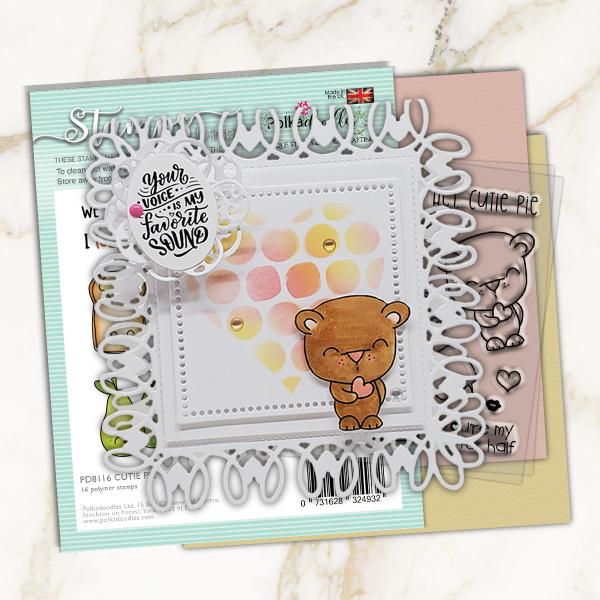 Polkadoodles Stempel "Love Hearts" Clear Stamp-Set