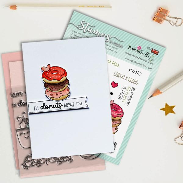 Polkadoodles Stempel "Donuts About You" Clear Stamp