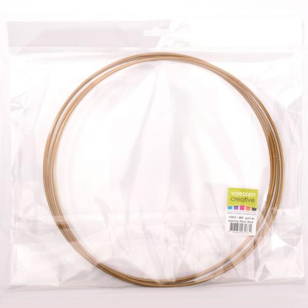 Vaessen Creative -  Metallringe 25cm 3mm Antikes Gold 4 Stück  