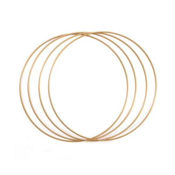 Vaessen Creative -  Metallringe 25cm 3mm Antikes Gold 4 Stück  