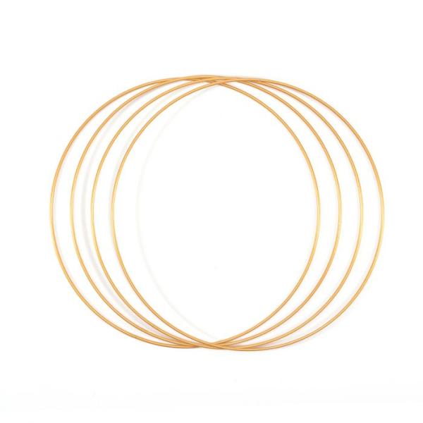 Vaessen Creative -  Metallringe 30cm 3mm Gold 4Stück  