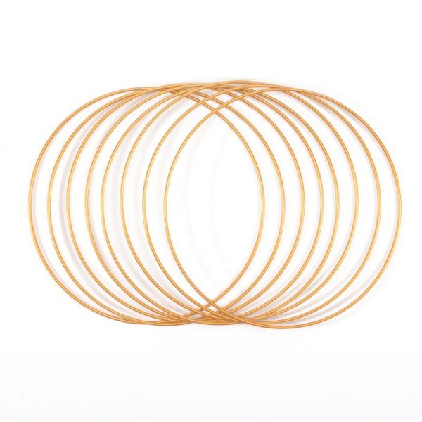 Vaessen Creative - Metallringe 25cm 3mm Gold 8Stück  