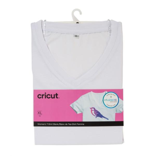 Cricut - Damen-T-Shirt-Rohling V-Ausschnitt XL