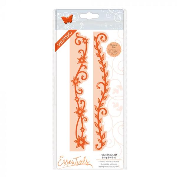 Tonic Studios - Stanze - Essentials strip Stanzschablone set flourish - leaf 