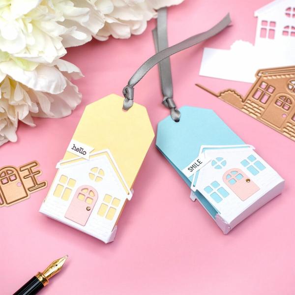 Spellbinders Die "Cozy Home Scene Etched" Stanzschablone