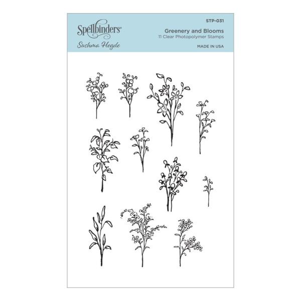 Spellbinders Stempelset "Greenery and Blooms"