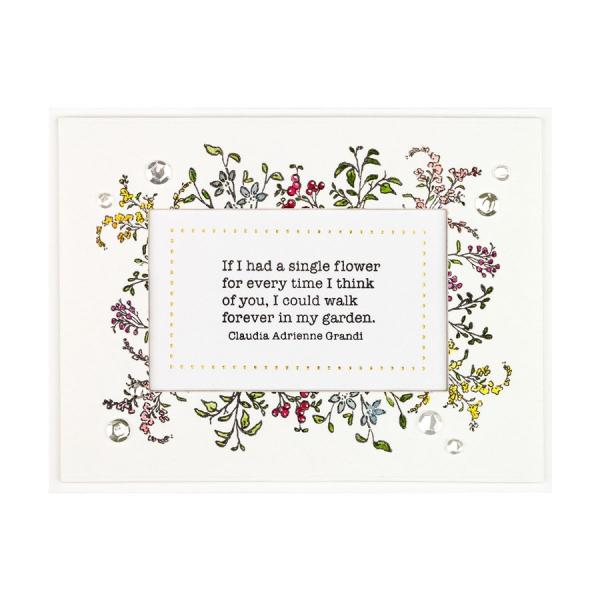 Spellbinders Stempelset "Greenery and Blooms"