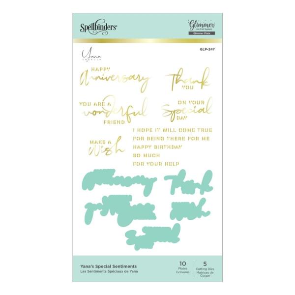 Spellbinders Hotfoil Plate - Yana's Special Sentiments Glimmer