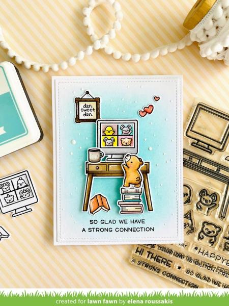 Lawn Fawn Stempelset "Virtual Friends" Clear Stamp