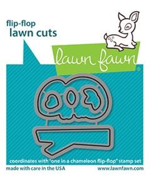 Lawn Fawn Craft Dies - One in a Chameleon Flip-Flop