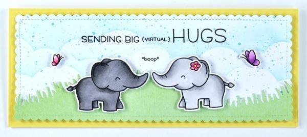 Lawn Fawn Stempelset "Long Distance Hugs" Clear Stamp