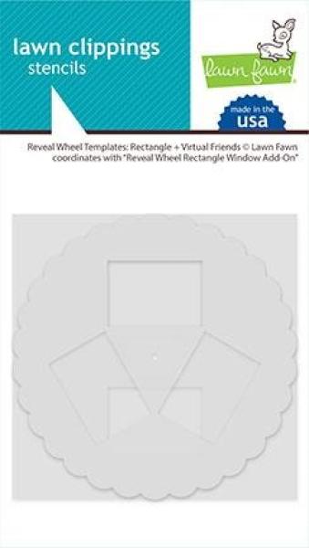 Lawn Fawn Stencil - Schablone - Reveal Wheel Templates: Rectangle   Virtual Friends