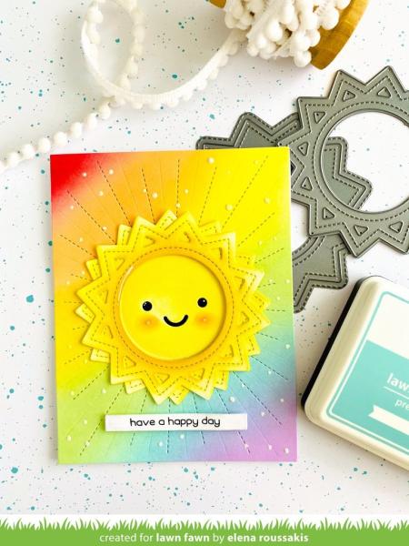 Lawn Fawn Craft Dies - Sunburst Backdrop