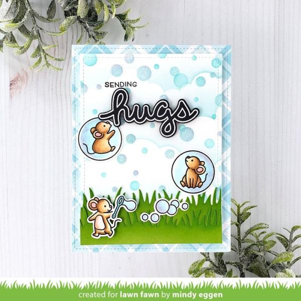 Lawn Fawn Stencil - Schablone - Bubble Background Stencil