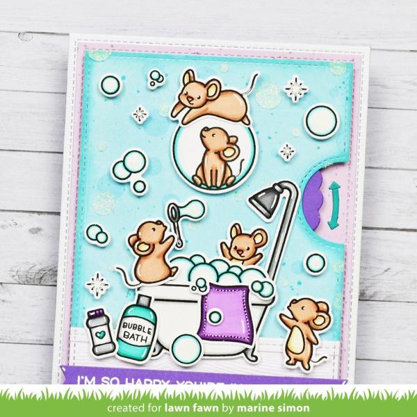 Lawn Fawn Stencil - Schablone - Bubble Background Stencil