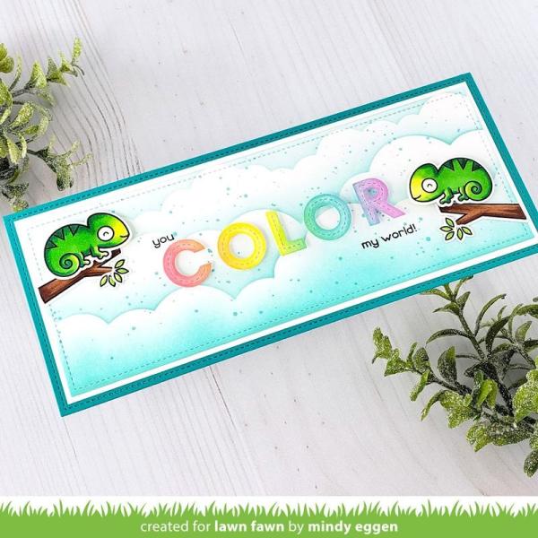 Lawn Fawn Stencil - Schablone - Cloudy Slimline Stencils