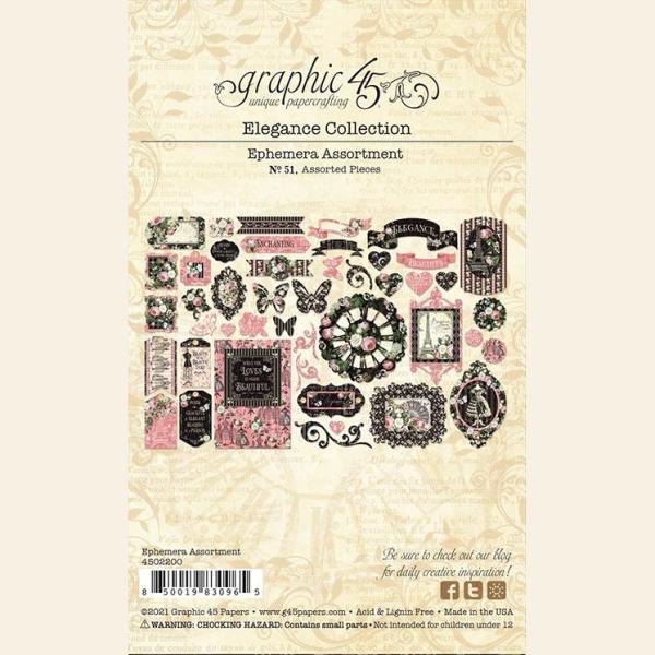 Graphic 45 "Elegance" Chipboard - Sticker