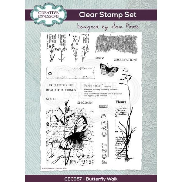 Creative Expressions - Clear stamp set Schmetterling Spaziergang