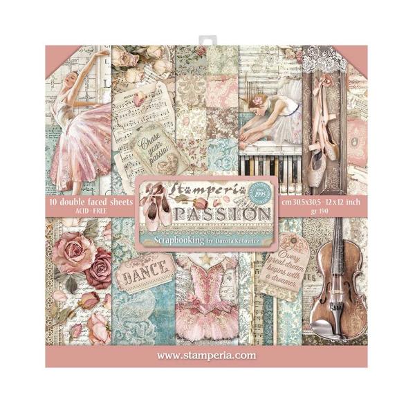 Stamperia "Passion" 12x12" Paper Pack - Cardstock