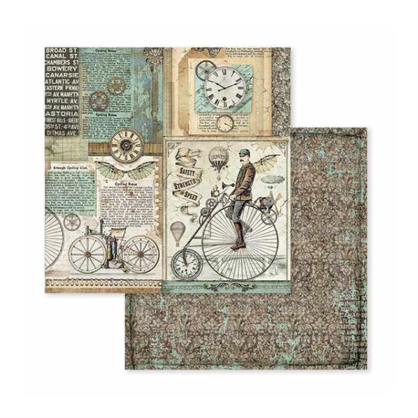 Stamperia "Voyages Fantastiques" 8x8" Paper Pack - Cardstock