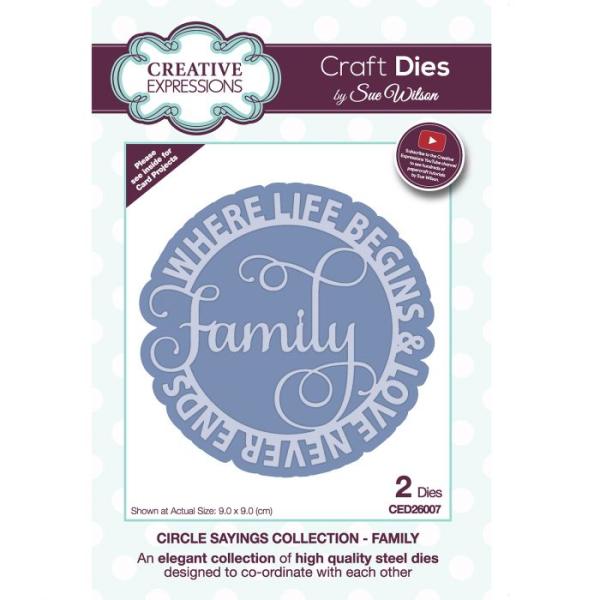 Creative Expressions - Circle sayings craft die Family