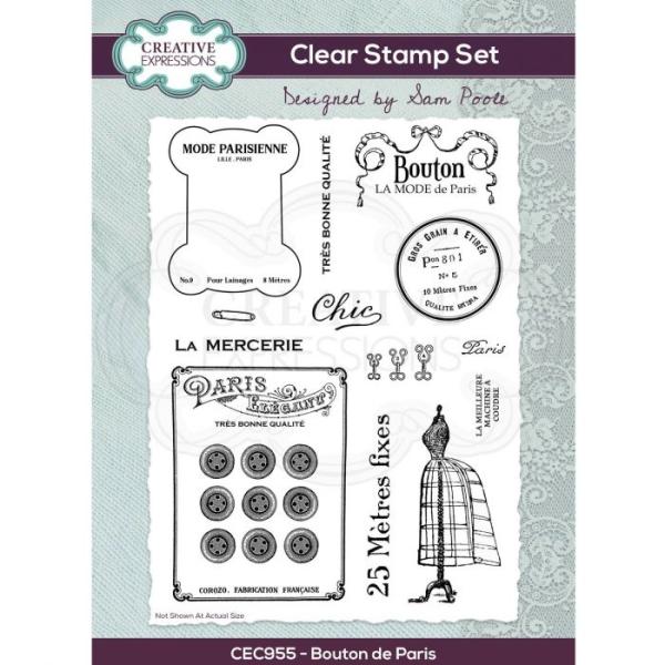 Creative Expressions - Clear stamp set Bouton de Paris A5