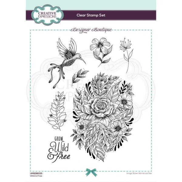 Creative Expressions - Designer boutique clear stamp set Wild - free