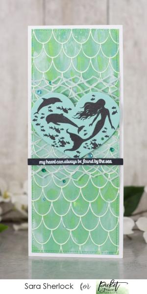 Picket Fence Studios Mermaids of the Sea 4x8 Inch Clear Stamps (OC-117)