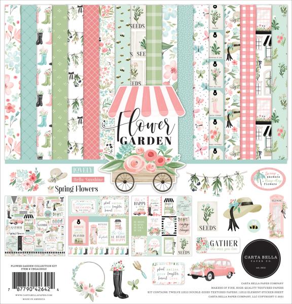 Carta Bella " Flower Garden " 12x12" Collection Kit