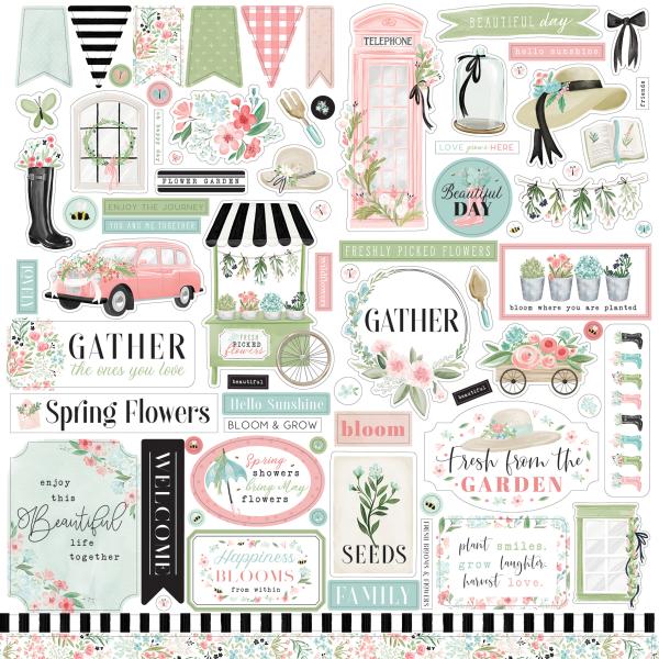 Carta Bella " Flower Garden " 12x12" Collection Kit