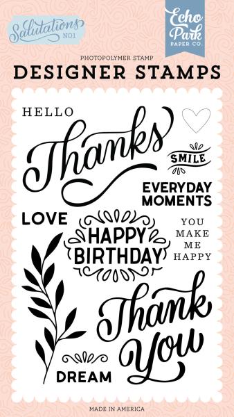 Echo Park Stempelset "Thanks" Clear Stamp