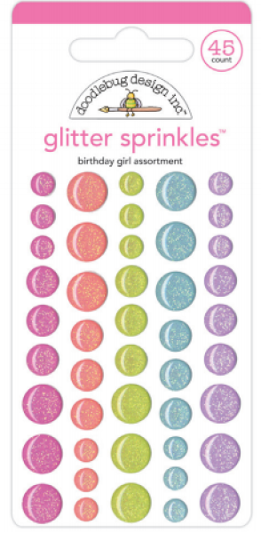 Doodlebug Design Birthday Girl Assortment Glitter Sprinkles 