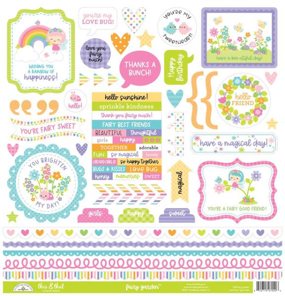 Doodlebug Design Fairy Garden  12" Paper Pack  - Designpapier 