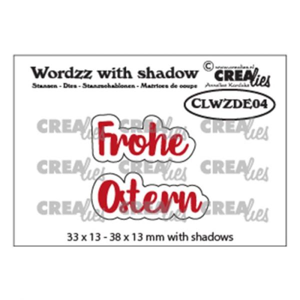 Crealies - Wordzz with shadow dies Frohe ostern 