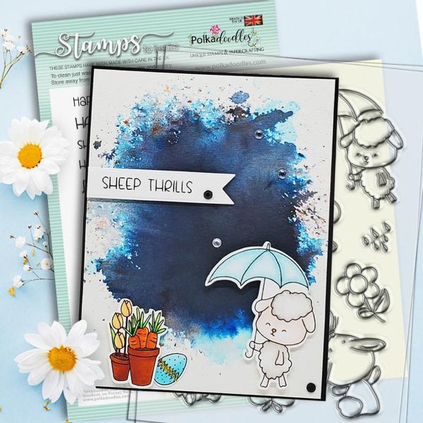 Polkadoodles Stempel "Spring Showers" Clear Stamp-Set