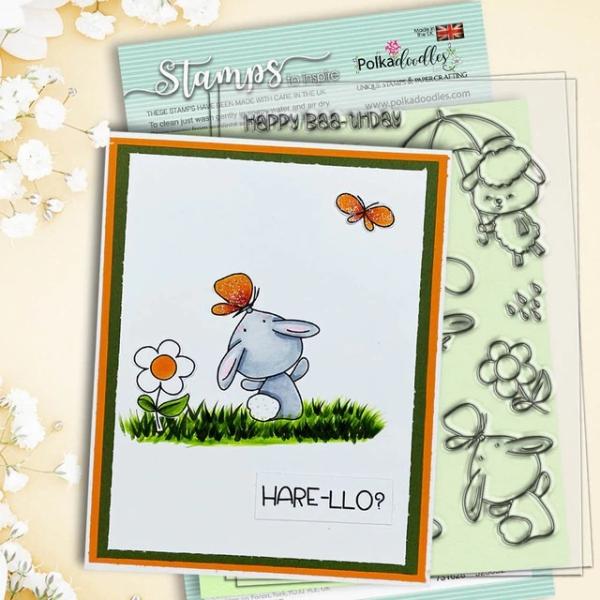 Polkadoodles Stempel "Spring Showers" Clear Stamp-Set