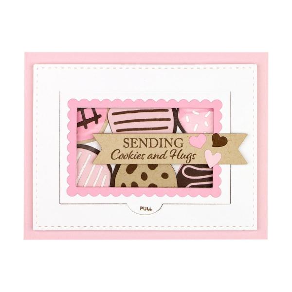 Spellbinders Die "Sweet Confections Label and Banner Etched" Stanzschablone