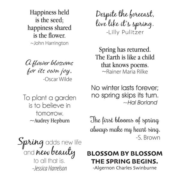 Spellbinders Stempelset "Spring Quotes"