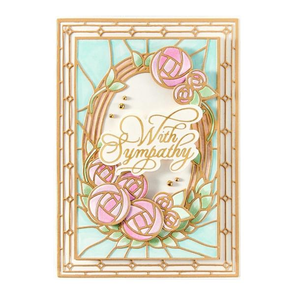 Spellbinders Die "Deco Bloom Etched" Stanzschablone