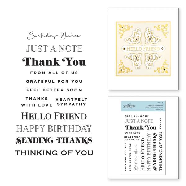 Spellbinders Stempelset "Essential Sentiments"