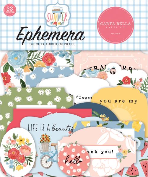 Carta Bella "Summer" Ephemera - Stanzteile