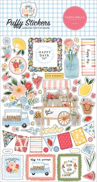 Carta Bella "Summer" Puffy Stickers