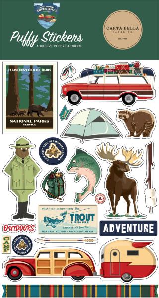 Carta Bella "Outdoor Adventures" Puffy Stickers