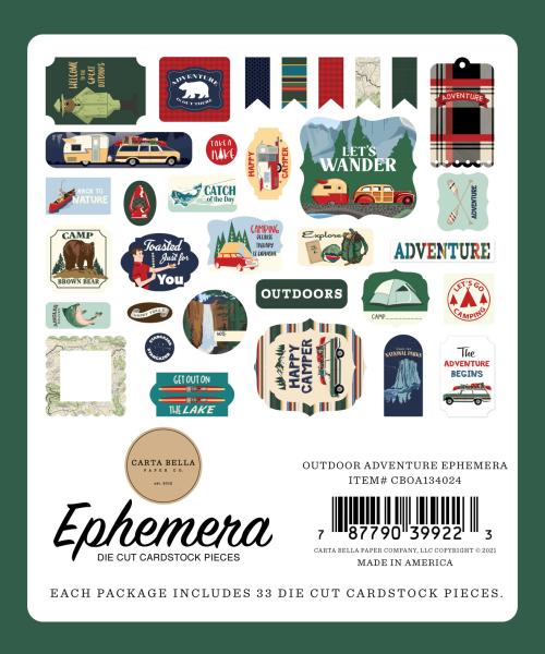 Carta Bella "Outdoor Adventures" Ephemera - Stanzteile