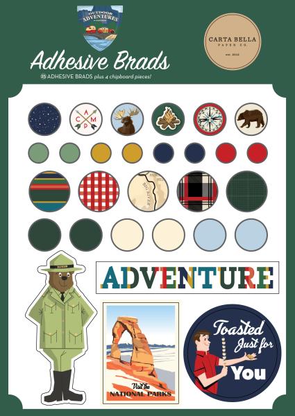 Carta Bella "Outdoor Adventures" Adhesive Brads