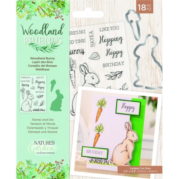 Crafters Companion - Woodland Friends Bunny  - Stanze & Stempel