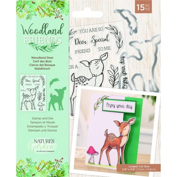 Crafters Companion - Woodland Friends Deer - Stanze & Stempel