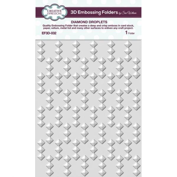 Creative Expressions - Festve 3D embossing folder Diamond droplets 5