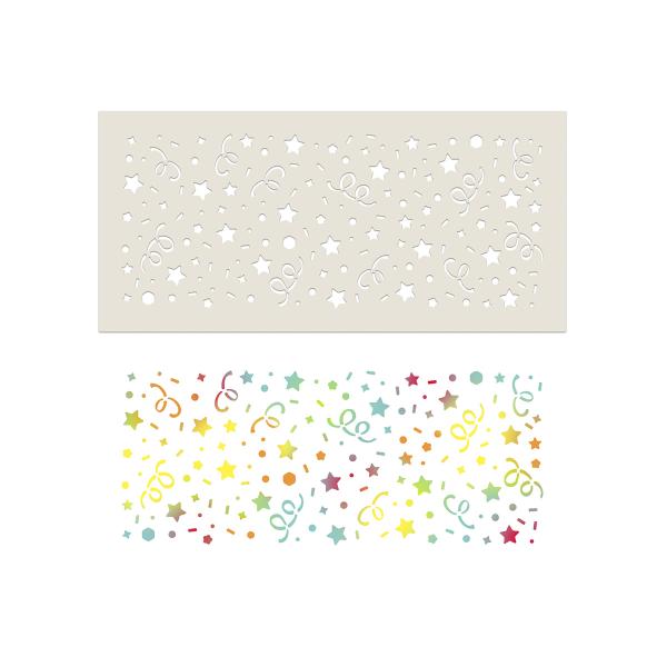 Polkadoodles Stencil Celebration Background - Schablone  (PD8140)